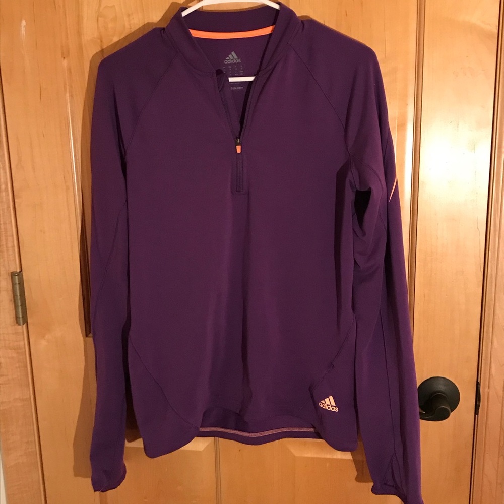 ➰Adidas purple quarter zip➰